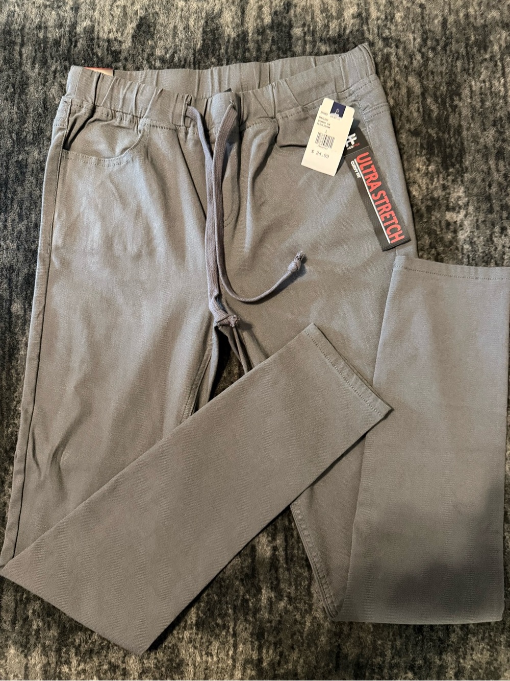 Women Gray Ultra Stretch Drawstring Pants